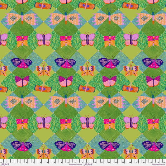 Harlequin Grass Harmony Carolyn Gavin for Conservatory Craft Freespirit Fabric Quilters Cotton Fabric Fetish