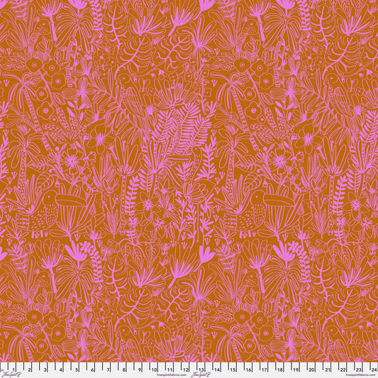 Jungle Hot Harmony Carolyn Gavin for Conservatory Craft Freespirit Fabric Quilters Cotton Fabric Fetish