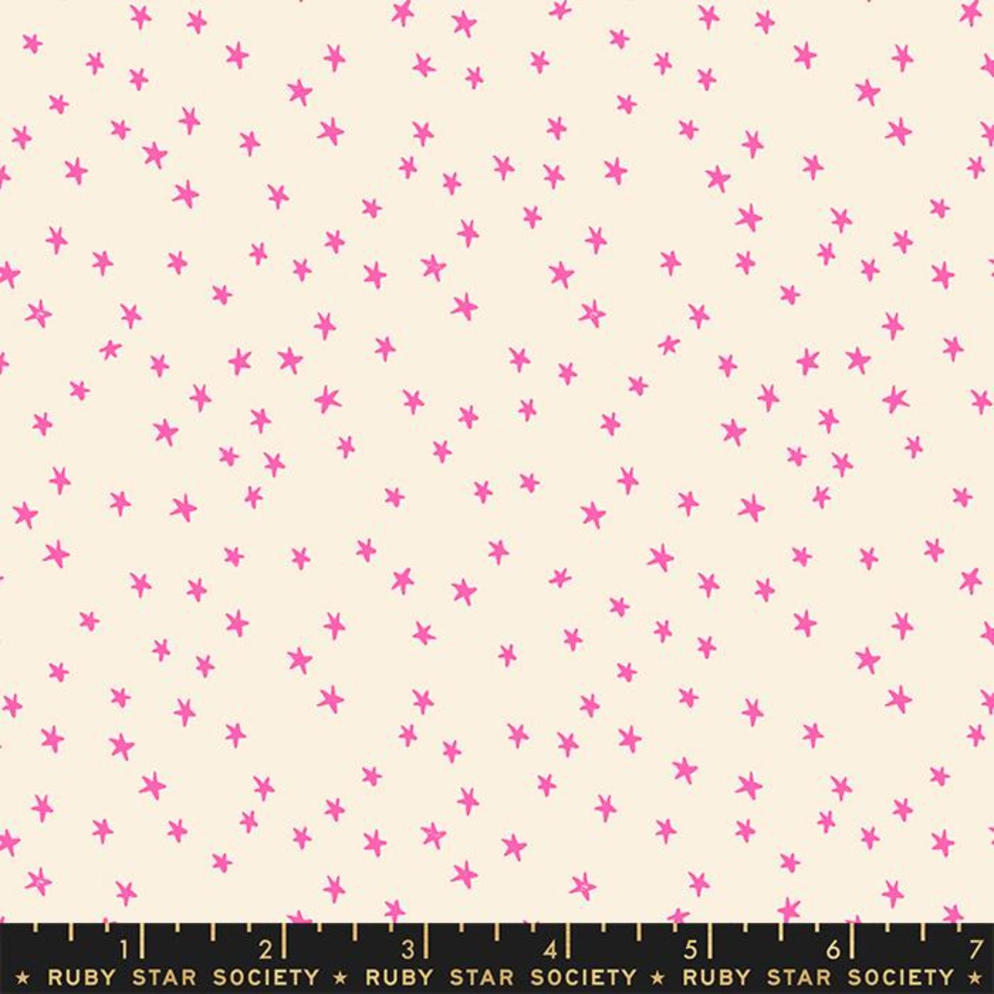 Starry MINI Neon Pink Starry Alexia Abegg Ruby Star Society Fabric Moda 100% Quilters Cotton RS4110 22 Fabric Fetish