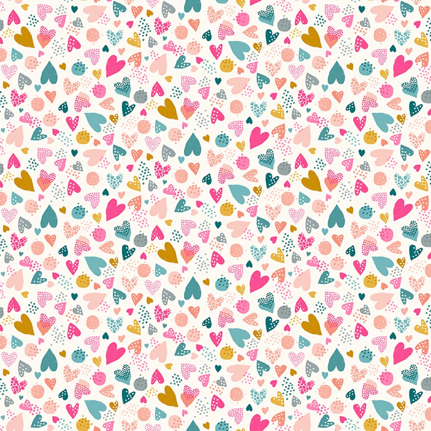 Hearts Pink In the Jungle Makower UK Andover Fabrics Quilters Cotton Fabric Fetish