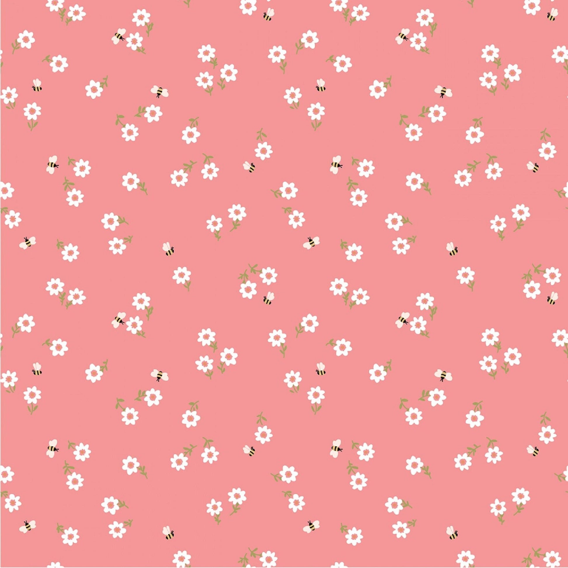 You're Invited Pink Promise Me Michal Marco Poppie Cotton Fabric 100% Quilters Cotton Fabric Fetish