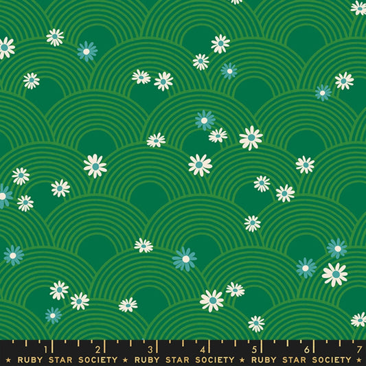 Meadow Evergreen Rise and Shine Melody Miller Ruby Star Society Moda Fabrics Quilters Cotton Fabric Fabric Fetish