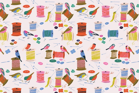 Birds and Bobbins Stitch & Sew Louise Cunningham Dashwood Studio Quilters Cotton Fabric Fetish