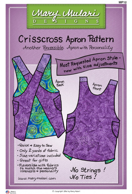 Crisscross Apron Pattern Mary Mulari Designs Reversible Fabric Fetish