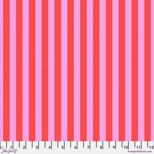 Tent Stripe Poppy True Colors Tula Pink 100% Quilters Cotton Fabric Fetish