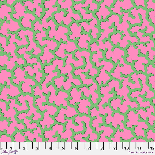 Coral Green Philip Jacobs Kaffe Fassett Collective February 2024 100% Quilters Cotton Fabric Fetish