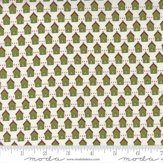 Barns Green Vanilla Red Barn Christmas Sweetwater Moda Quilters Cotton 55532 24 Fabric Fetish