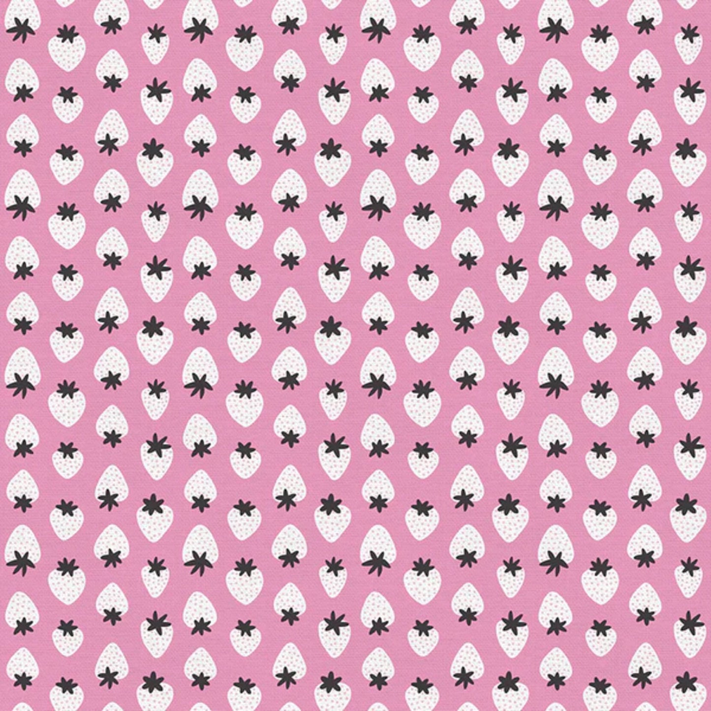 Strawberries Pink White Fruity Maja Faber Paintbrush Studio Fabric 100% Quilters Cotton 120 19892 Fabric Fetish